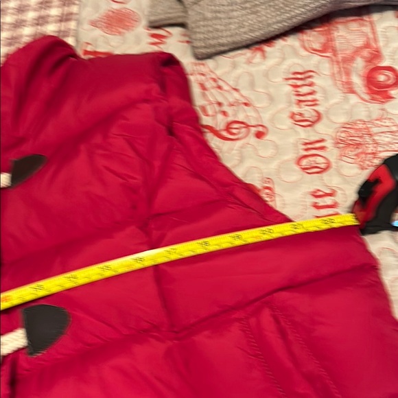 Red Puffer Vest with Toggle Buttons - Picture 4 of 8